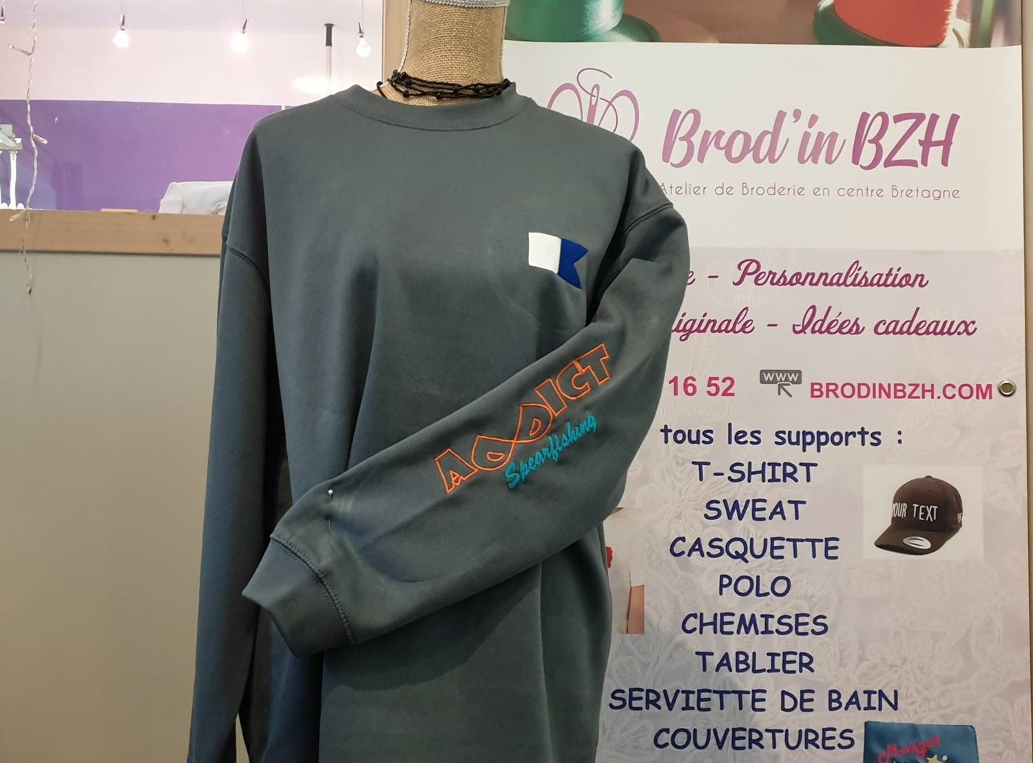 Offre broderie, Frais de création de fichier pour broderie offert - Brod in bzh